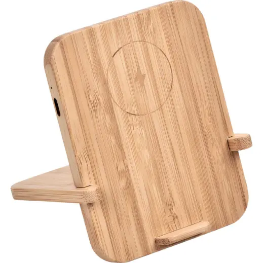 Okiyo Noryoku Bamboo Wireless Charging Phone Stand Unbranded