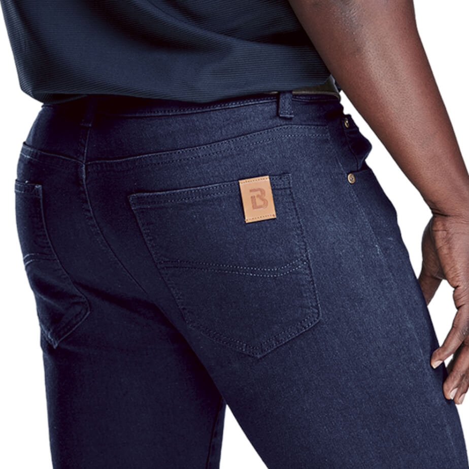 Mens Greyson Tapered Jeans Close Up Back Pocket
