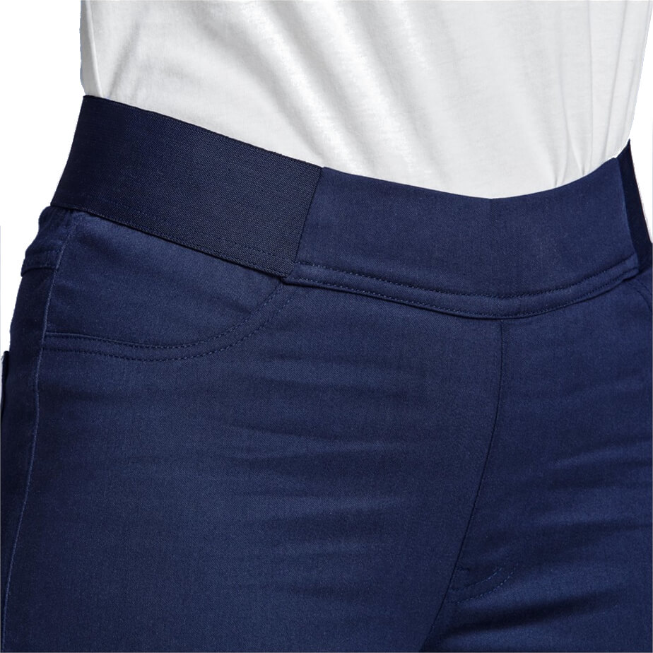 Ladies Sasha Stretch Pants Navy Close Up