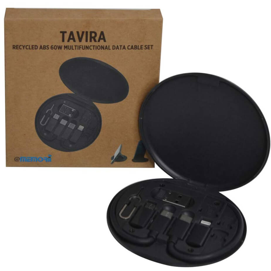 Tavira @memorii Recycled Multi-Cable Set Black Gift Box