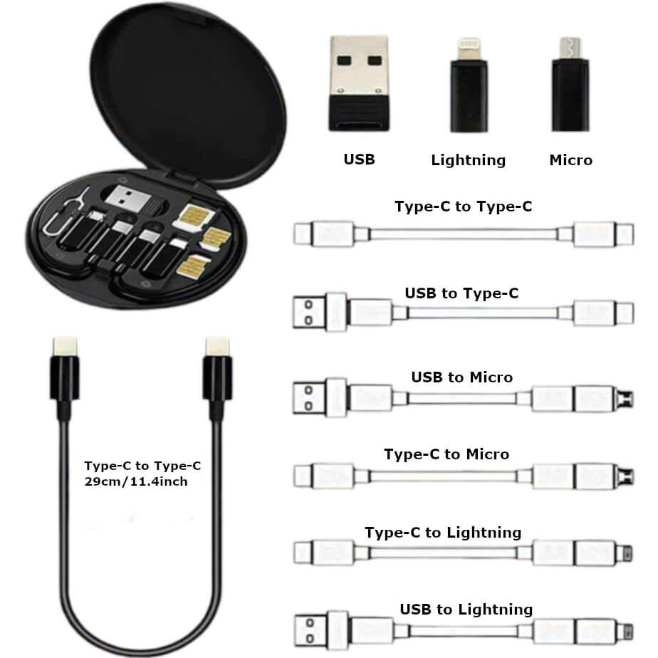 Tavira @memorii Recycled Multi-Cable Set Black Information Sheet