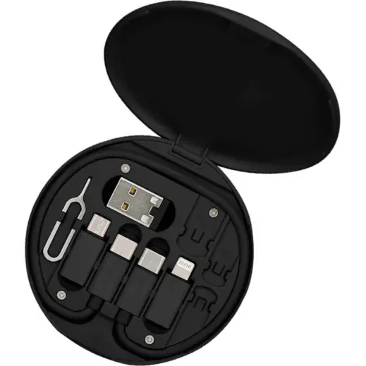 Tavira @memorii Recycled Multi-Cable Set Black Open