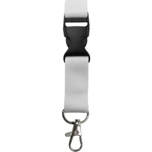 Polyester Dye Sub Lanyard With Buckle & Lobster Ring Close Up