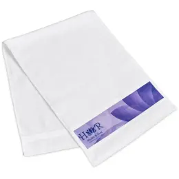 Eva & Elm Aldrin Sports & Hand Sublimation Towel Solid White Branded Image