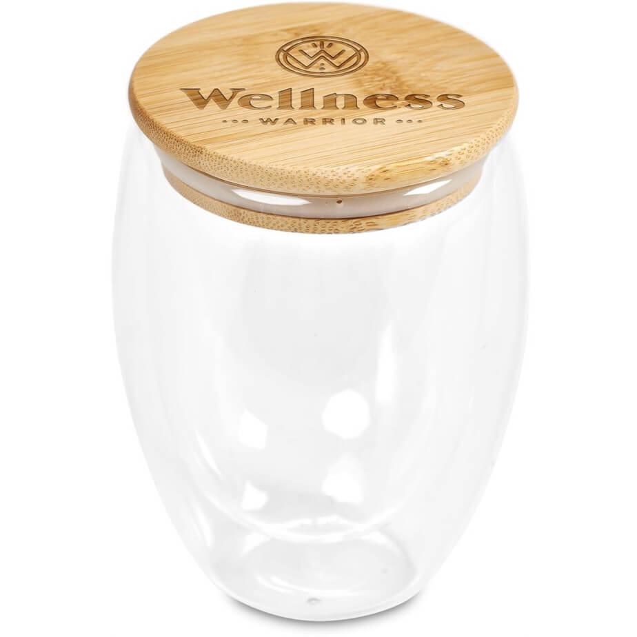 Okiyo Aibo Glass & Bamboo Coffee Set Cup