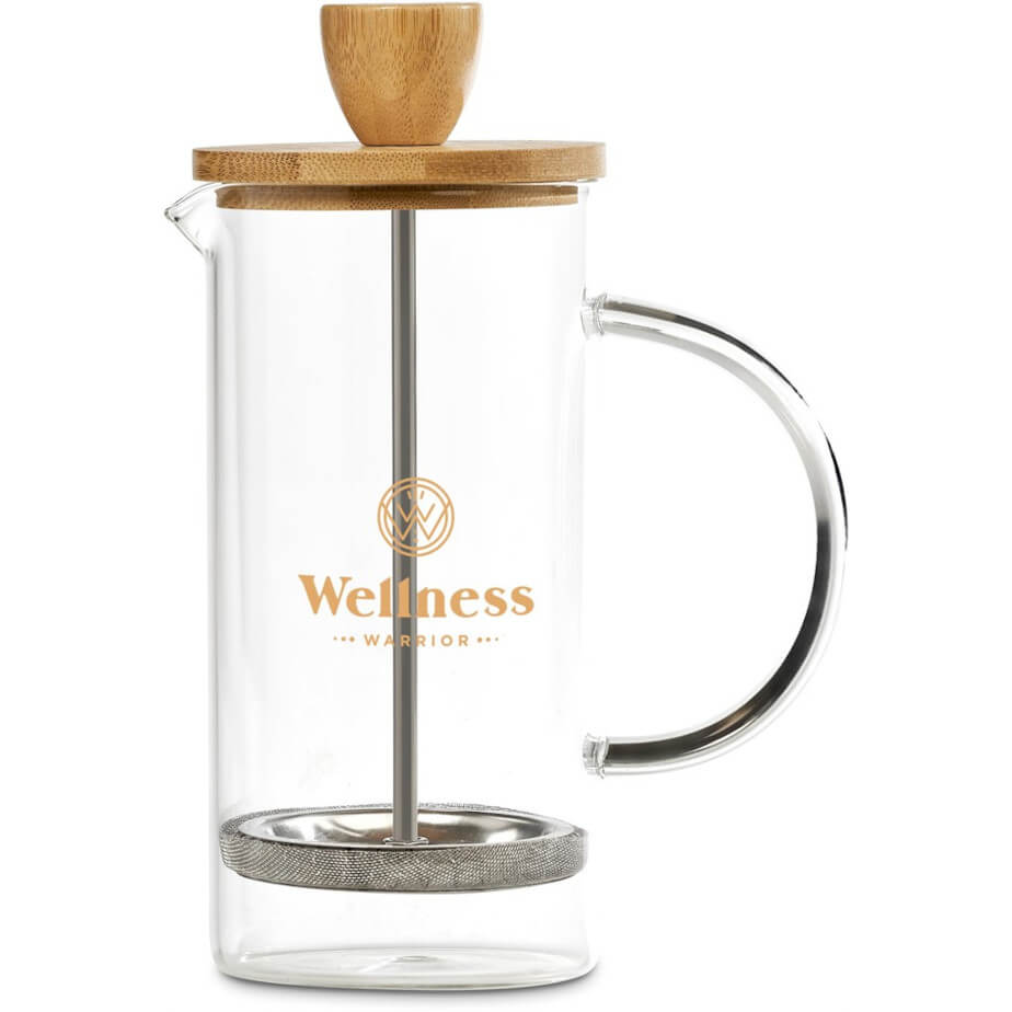 Okiyo Aibo Glass & Bamboo Coffee Set Plunger
