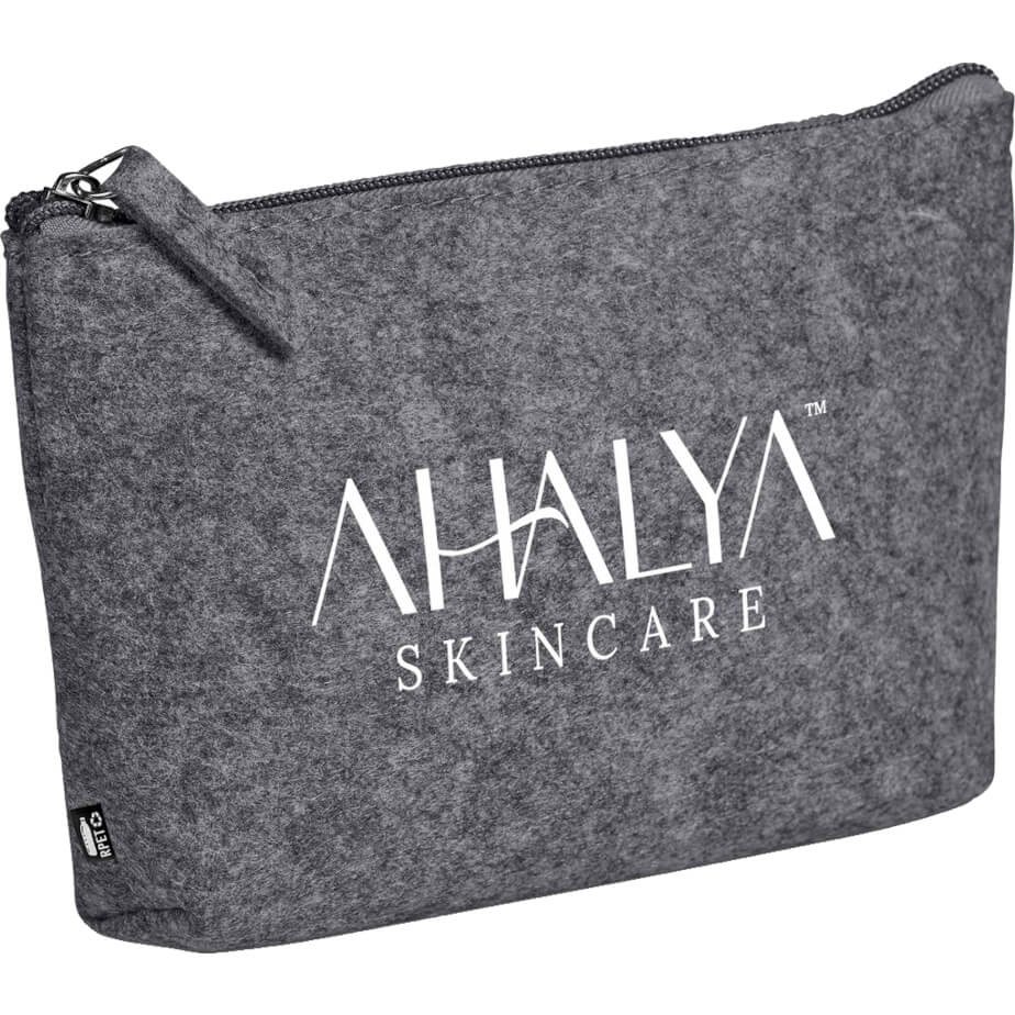 Okiyo Kesho Recycled PET Felt Accessory Bag Branded