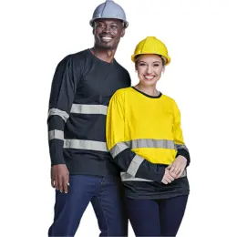 150g Long Sleeve Safety T-Shirt Model Image
