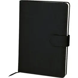 A5 Notebook With Magnetic Clip Cover Black Image