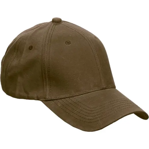6 Panel Barron Washed Oil Skin Cap Brown