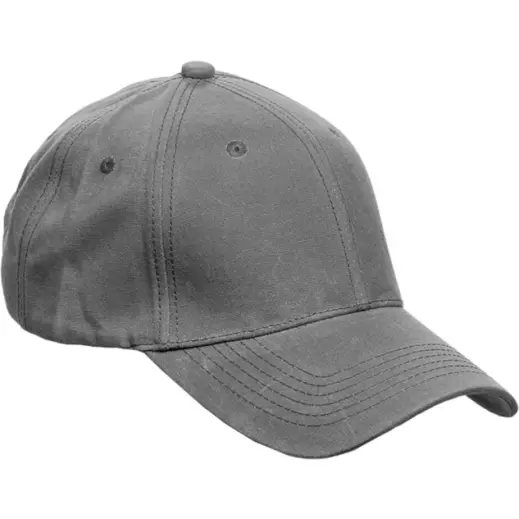 6 Panel Barron Washed Oil Skin Cap Grey