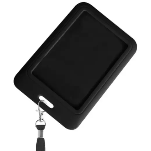 ABS Lanyard Card Holder Black Display