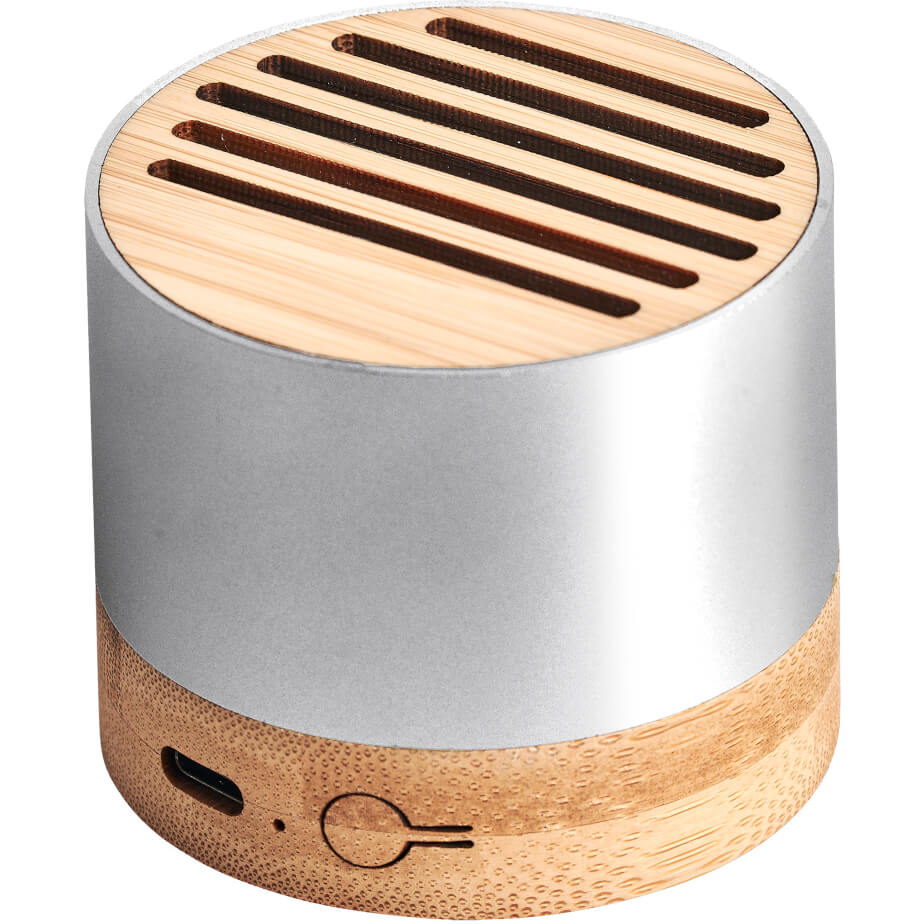 Okiyo Utau Bamboo & Recycled Aluminium Bluetooth Speaker Back