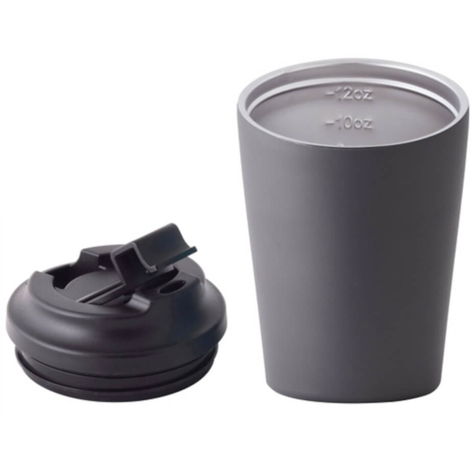 Stealth 350ml Coffee Cup Grey Open