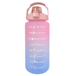 Motivation 2 Litre Water Bottle Pink-Blue Front Image