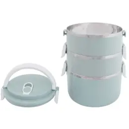 Stackable 3-Layer Lunch Container Set Display Image