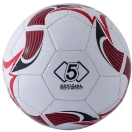 Striker Soccer Ball White-Red Front Image