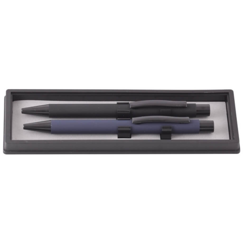 Veneer Black & Blue Pen Set Display