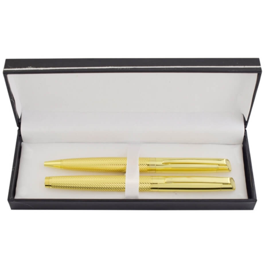Golden Quill Roller & Ball Set Open