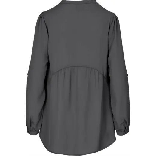 Ladies Long Sleeve Candice Blouse Grey Back