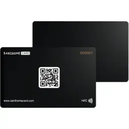 Santhome Digital Business NFC Card Black Front Back