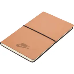 Peja Santhome A5 Recycled PU Soft Cover Notebook Tan Branded Image