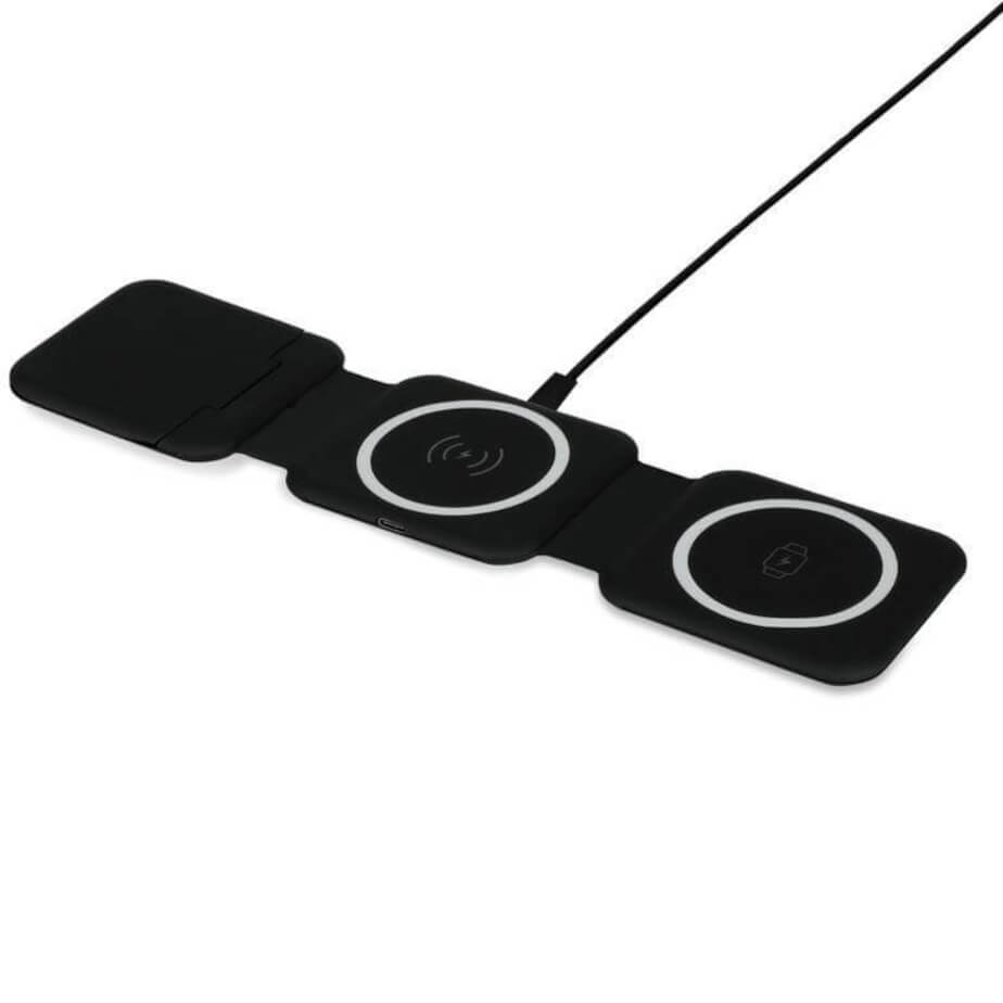Bolero @memorii 2-in-1 Wireless Charger with Multi Cable Set Black Closed