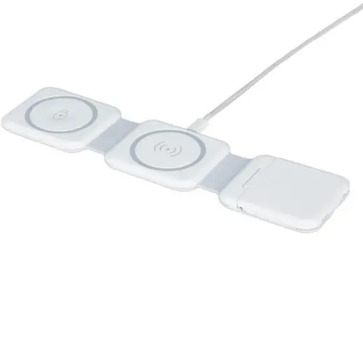 Bolero @memorii 2-in-1 Wireless Charger with Multi Cable Set White Closed