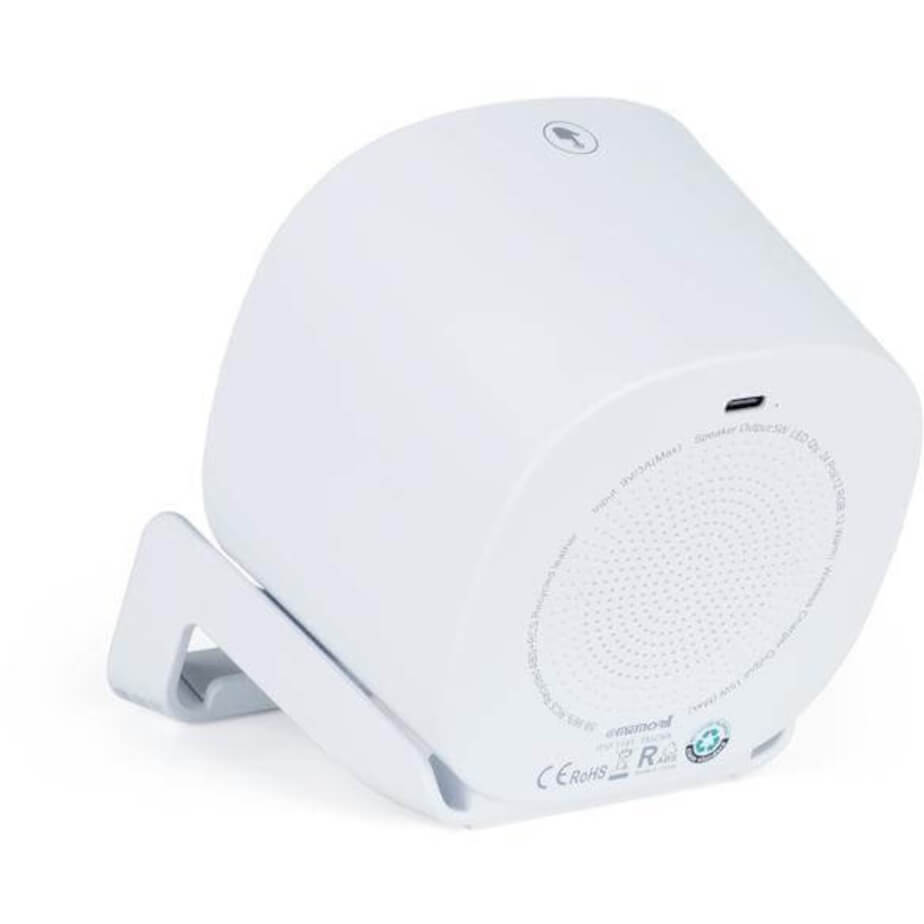 Tasova @memorii Recycled 15W Wireless Charger Bluetooth Speaker Tan Back