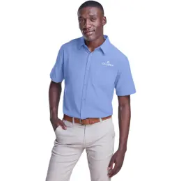 Mens Short Sleeve Oxford Shirt Model Image
