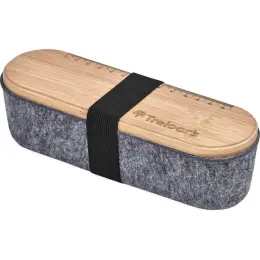 Okiyo Byoga Recycled PET Felt & Bamboo Stationery Case Branded Image