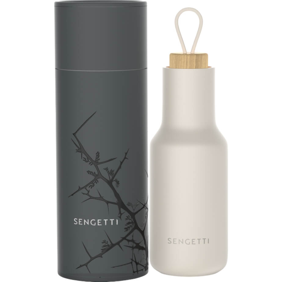 Andy Cartwright Sengetti Hydra Water Bottle Stone Packaging