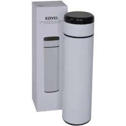 Kovel Giftology Double Walled Insulated Flask with Temperature Lid White Gift Box