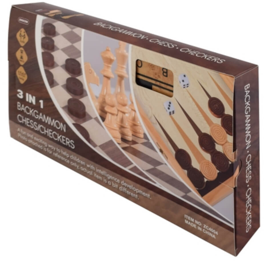 Classic 3-in-1 Game Set Gift Box Back