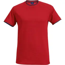 175g Polyester Eyelet Ringer T-Shirt Red