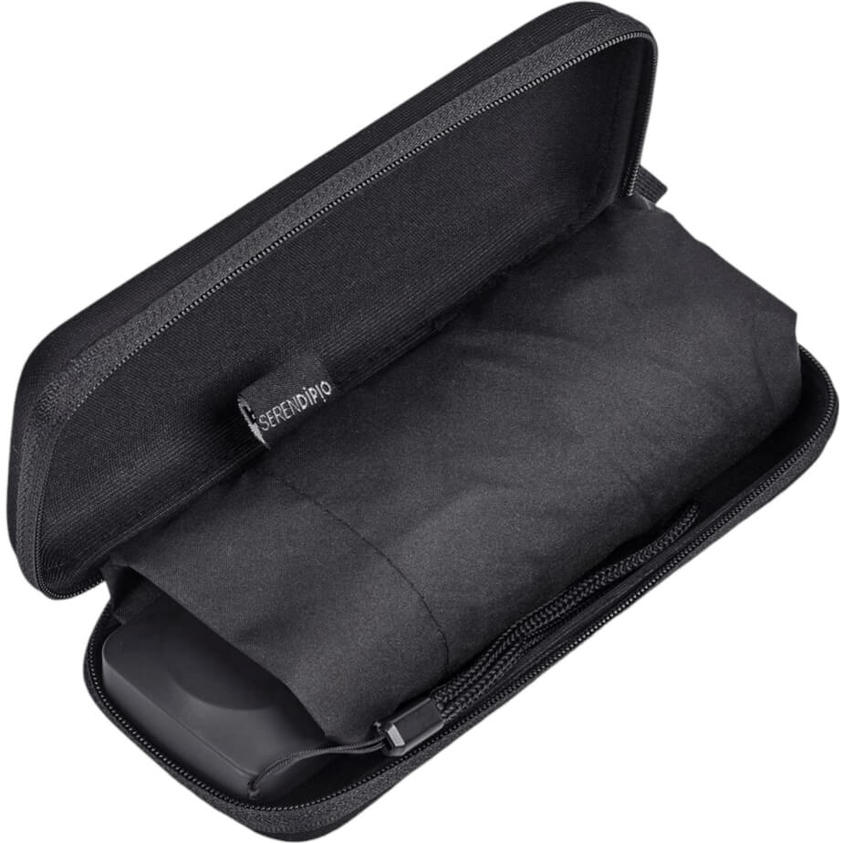 Serendipio Salem Recycled PET Compact Umbrella with EVA Pouch Case Open