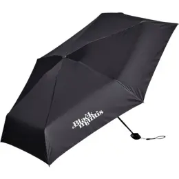 Serendipio Salem Recycled PET Compact Umbrella with EVA Pouch Black Branded Image