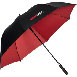 US Basic Hankley Auto-Open Golf Umbrella Red Branded Image