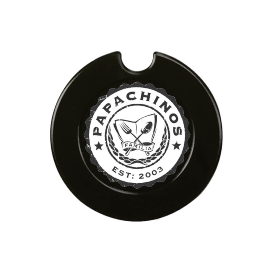 Round License Disc With Sticker - Black