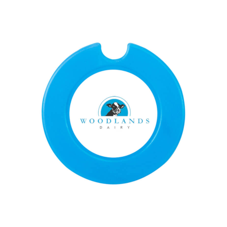 Round License Disc With Sticker - Cyan