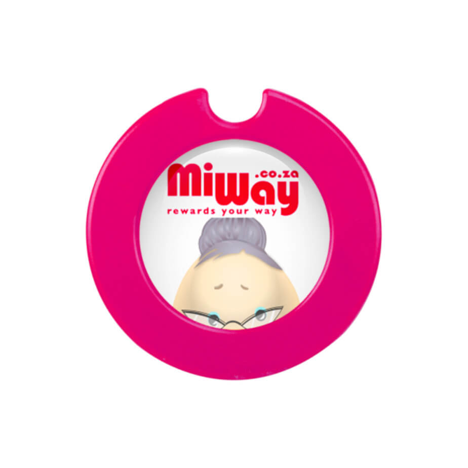 Round License Disc With Sticker - Magenta