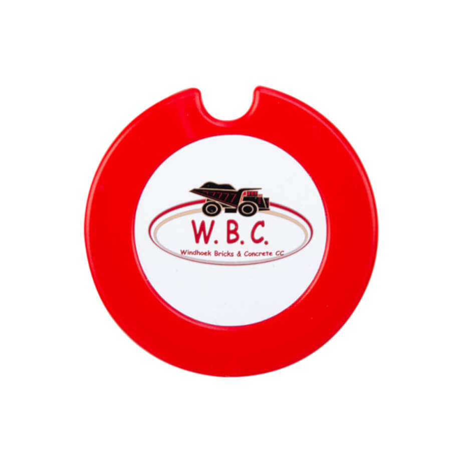 Round License Disc With Sticker - Red
