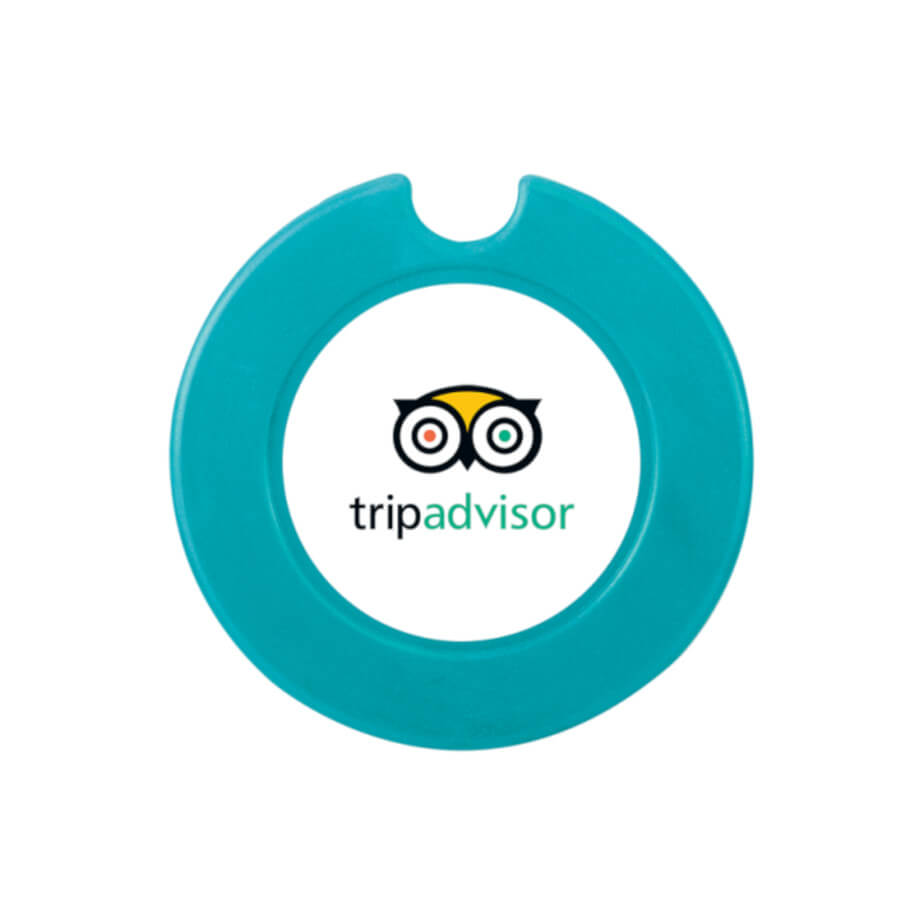 Round License Disc With Sticker - Turquoise