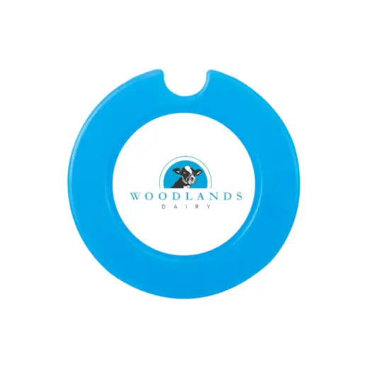 Round License Disc With Sticker - Cyan
