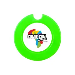 Round License Disc With Sticker - Neon Green Image