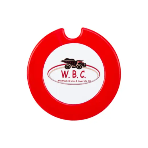 Round License Disc With Sticker - Red