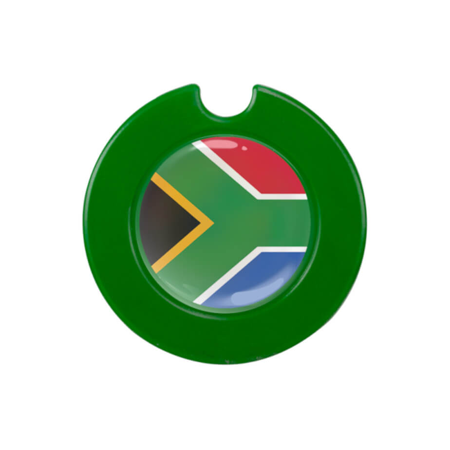 Round License Disc With Domed Sticker - Emerald Green