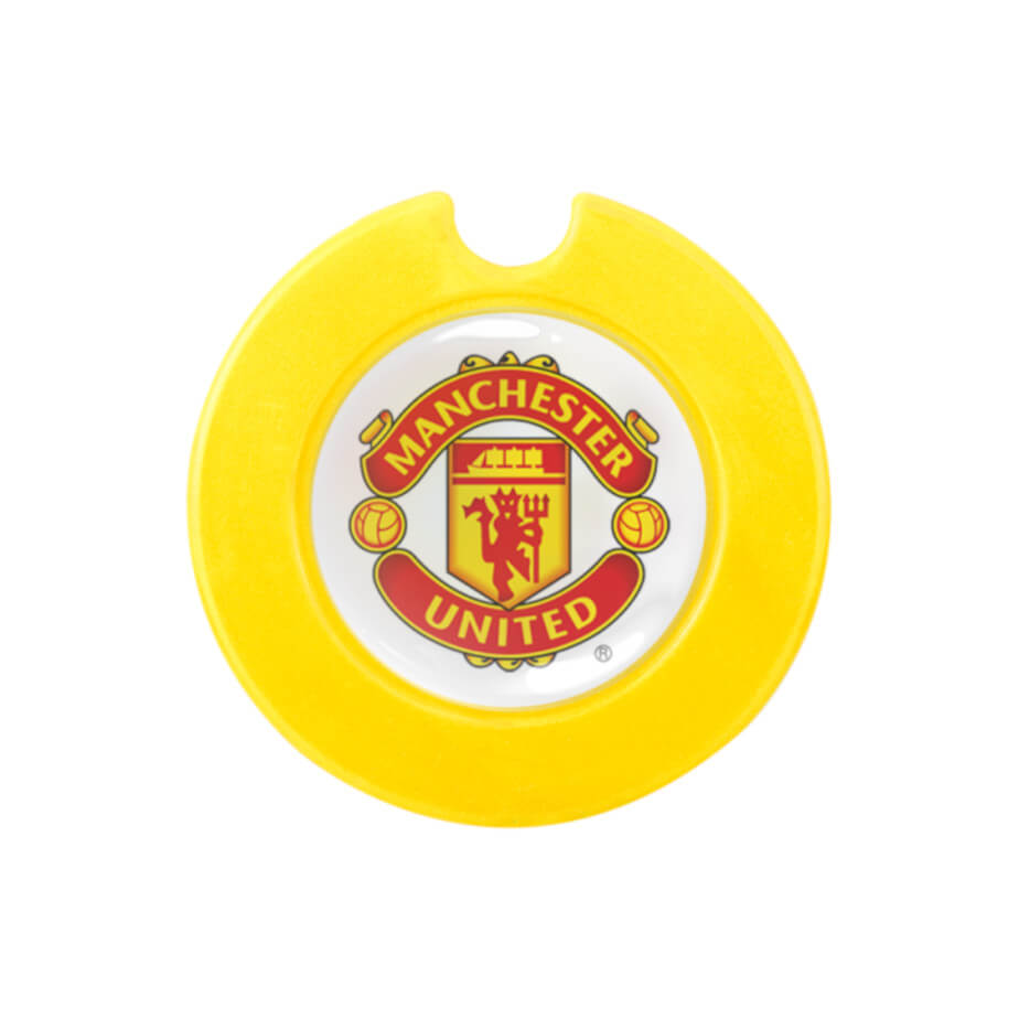 Round License Disc With Domed Sticker - Yellow