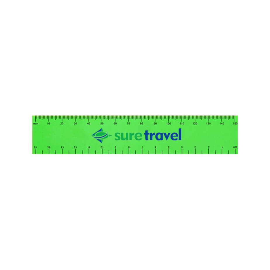 15cm Budget Ruler - Neon Green