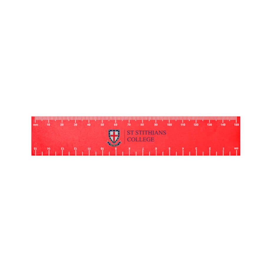 15cm Budget Ruler - Red
